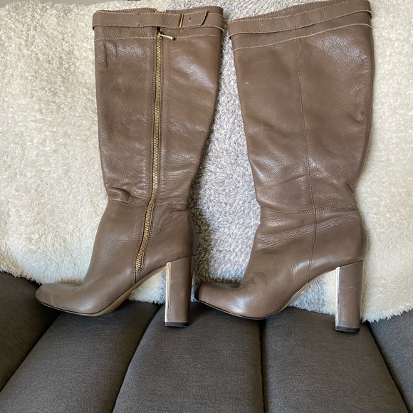 Ann Taylor knee high taupe boots - Picture 2 of 3